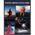 Bike Lights for Night Riding, USB Rechargeable Bike Lights Front and Back, Waterproof IP65 Bicycle Light, 4+6 Modes Bike Headlight and Tail Light Set,1.5 Hrs Fast Charging, Easy to Install