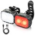 Zewdov Bike Lights Front and Back, Ultra Bright Rechargeable Bike Lights for Night Riding, IPX6 Waterproof Bicycle Light Headlight and Tail Light Set, 8/12 Modes, 58Hrs Runtime, Easy to Install