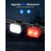 Zewdov Bike Lights Front and Back, Ultra Bright Rechargeable Bike Lights for Night Riding, IPX6 Waterproof Bicycle Light Headlight and Tail Light Set, 8/12 Modes, 58Hrs Runtime, Easy to Install