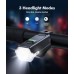 Bike Lights, 3+6 Modes Bike Lights for Night Riding with Side Warning Light, Rechargeable & IP65 Waterproof Bicycle Light, Bike Headlight and Tail Light Set for Road Mountain Cycling Easy Setup